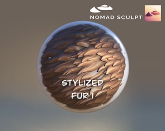 Nomad Sculpt - Stylized Fur 1 colored texture - Brush Tool - Filetype json (Nomad Sculpt File 1.76)