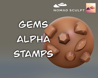 Nomad Sculpt - 40 Gemstone - Alpha images - Filetype zipped png