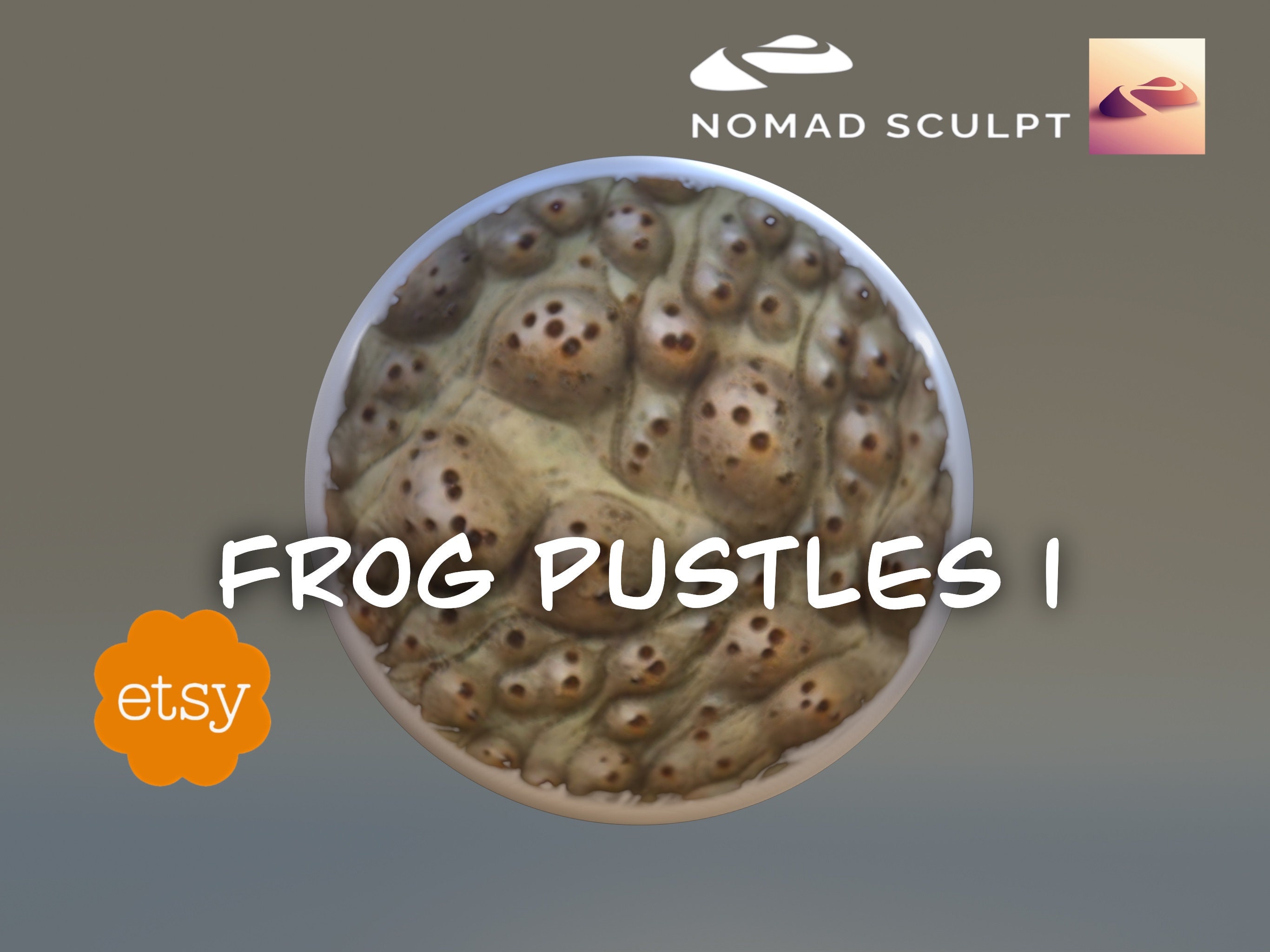 Nomad Sculpt - Frog Pustles 1 colored texture - Brush Tool - Filetype json (Nomad Sculpt File 1.78)