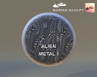 Nomad Sculpt - Alien Metal 1 colored texture - Brush Tool - Filetype json (Nomad Sculpt File 1.76)