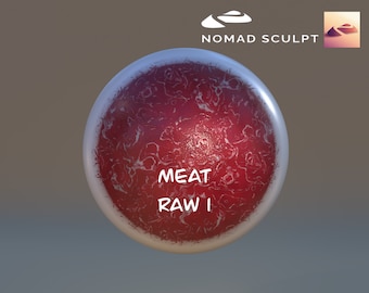 Nomad Sculpt - Meat Raw 1 colored texture - Brush Tool - Filetype json (Nomad Sculpt File 1.76)