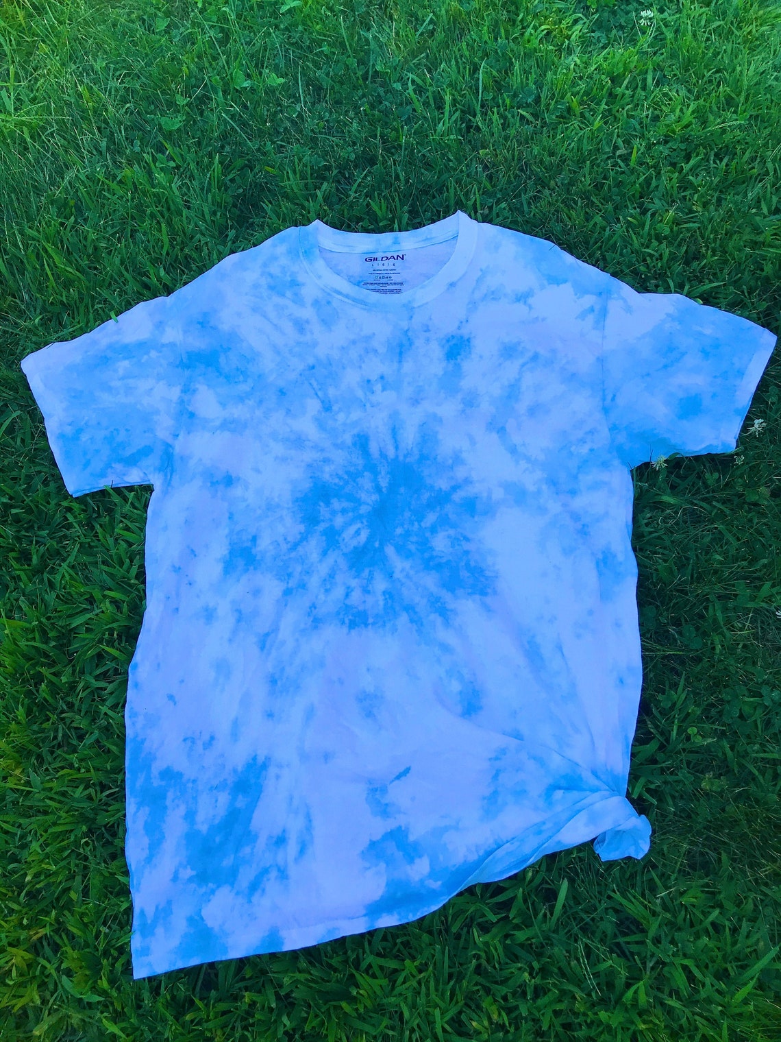 Light Blue Tiedye Tshirt Etsy