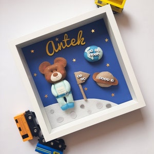 Personalized gift for baby boy or baby girl birth in frame, baptism gift, baby frames present