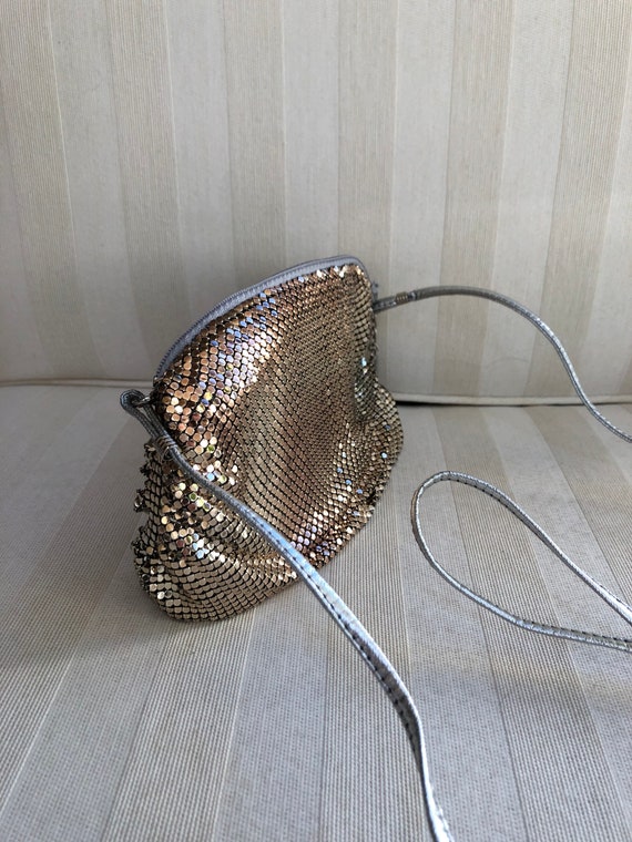 1950s Whiting and Davis Silver Mesh Evening Bag - image 2