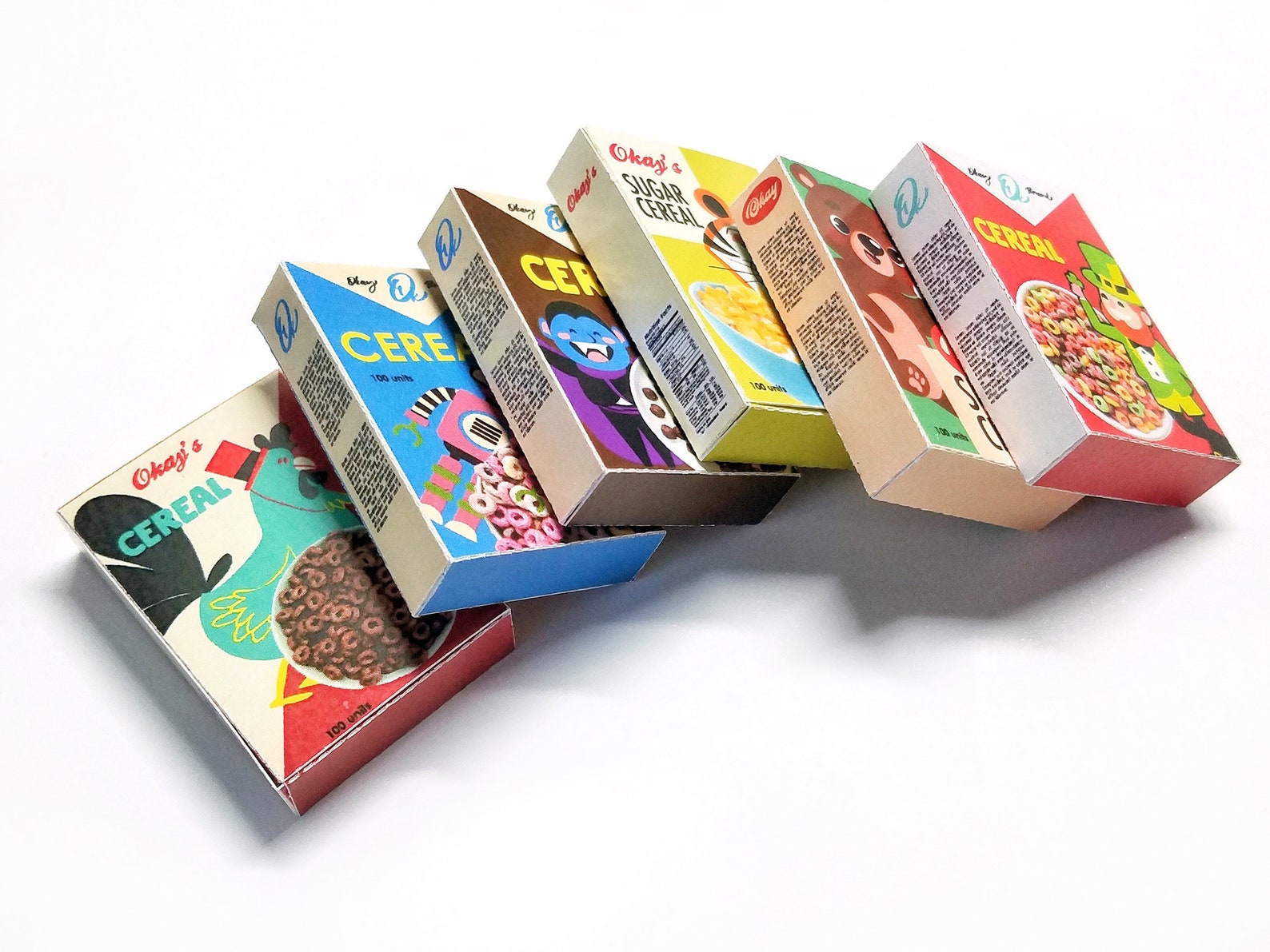 Cereal Boxes 16 Scale Diorama Kitchen Grocery Accessory DIY Etsy