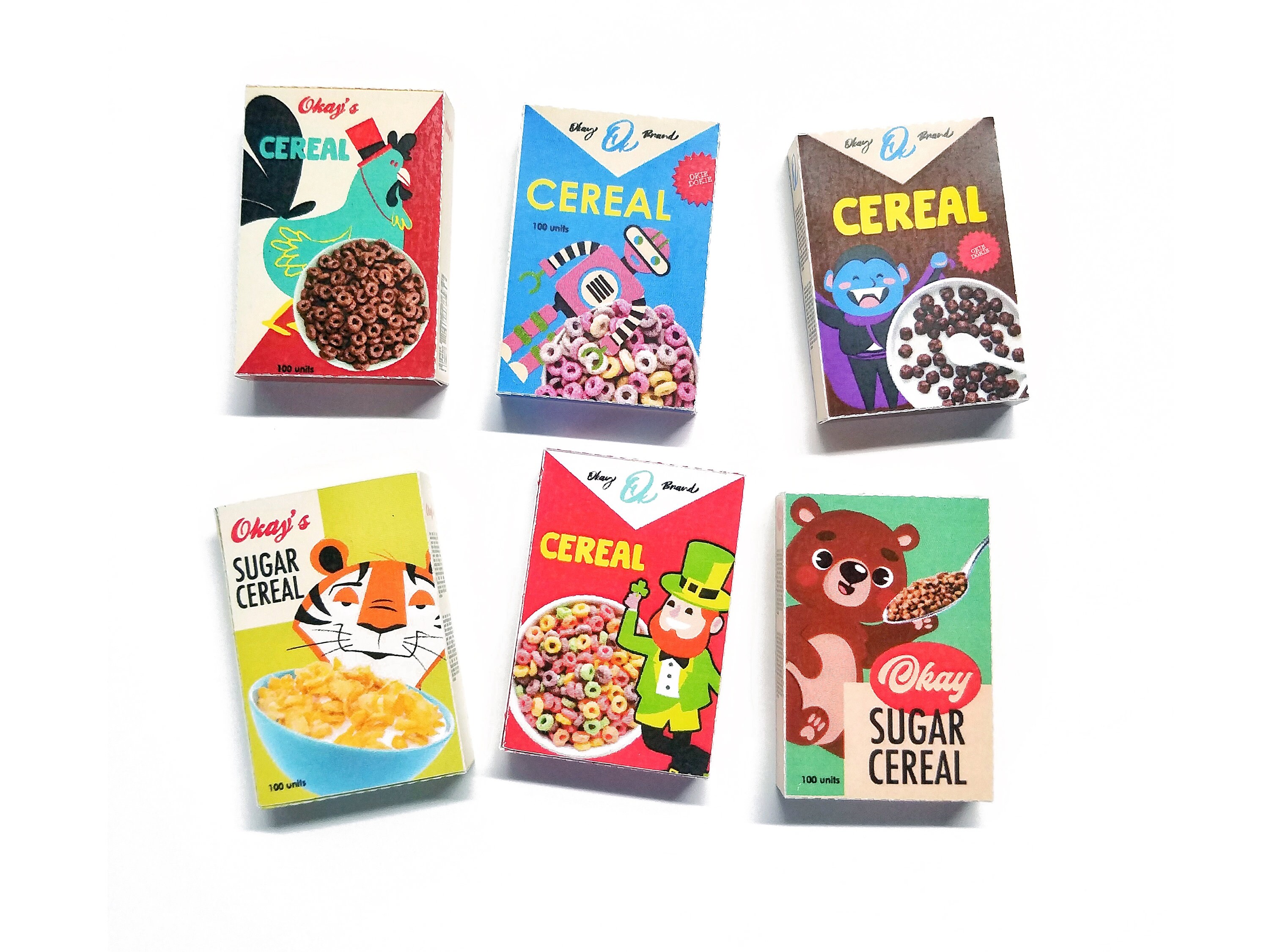 Cereal Boxes 16 Scale Diorama Kitchen Grocery Accessory DIY Etsy