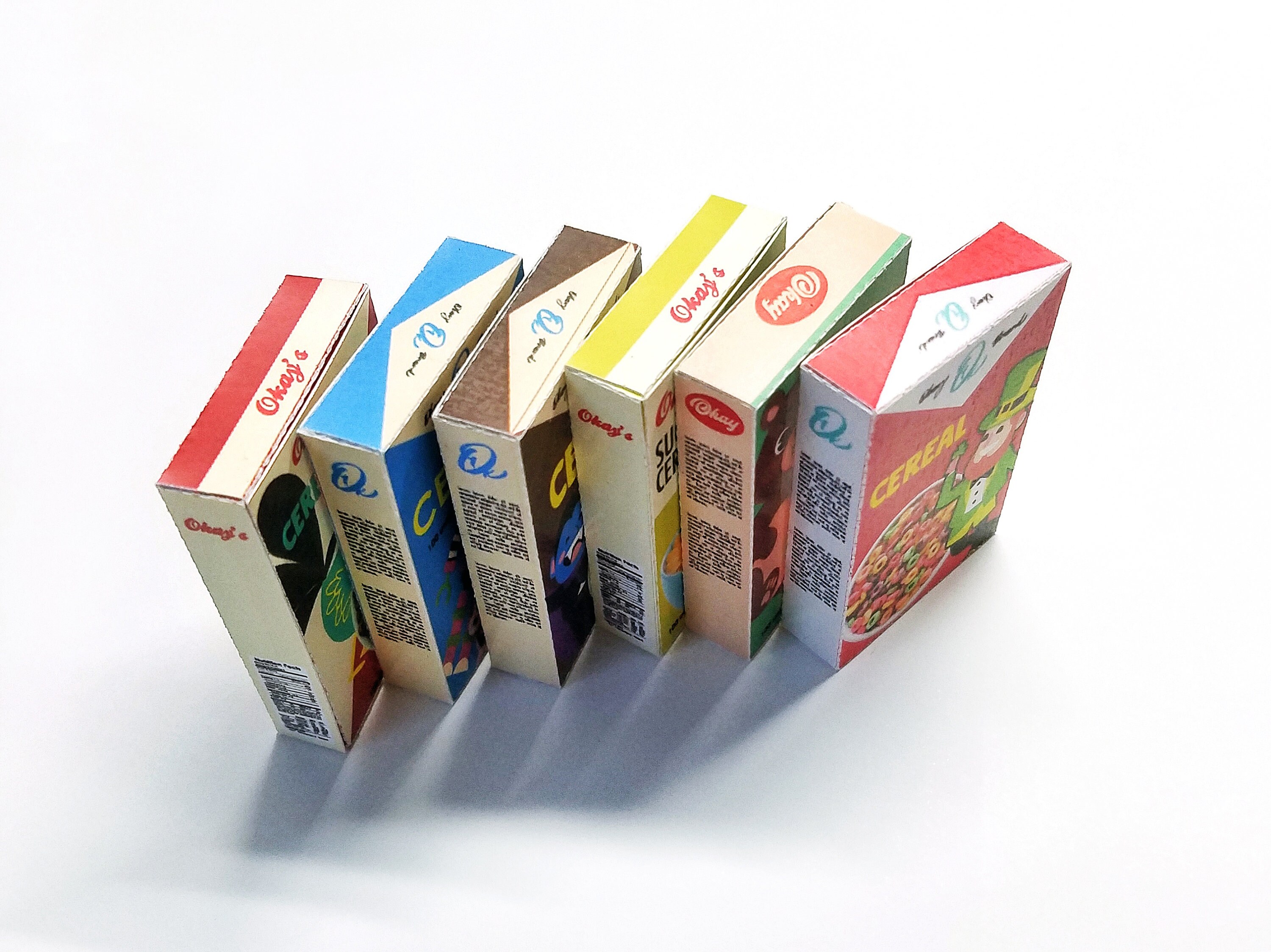 Cereal Boxes 16 Scale Diorama Kitchen Grocery Accessory DIY Etsy