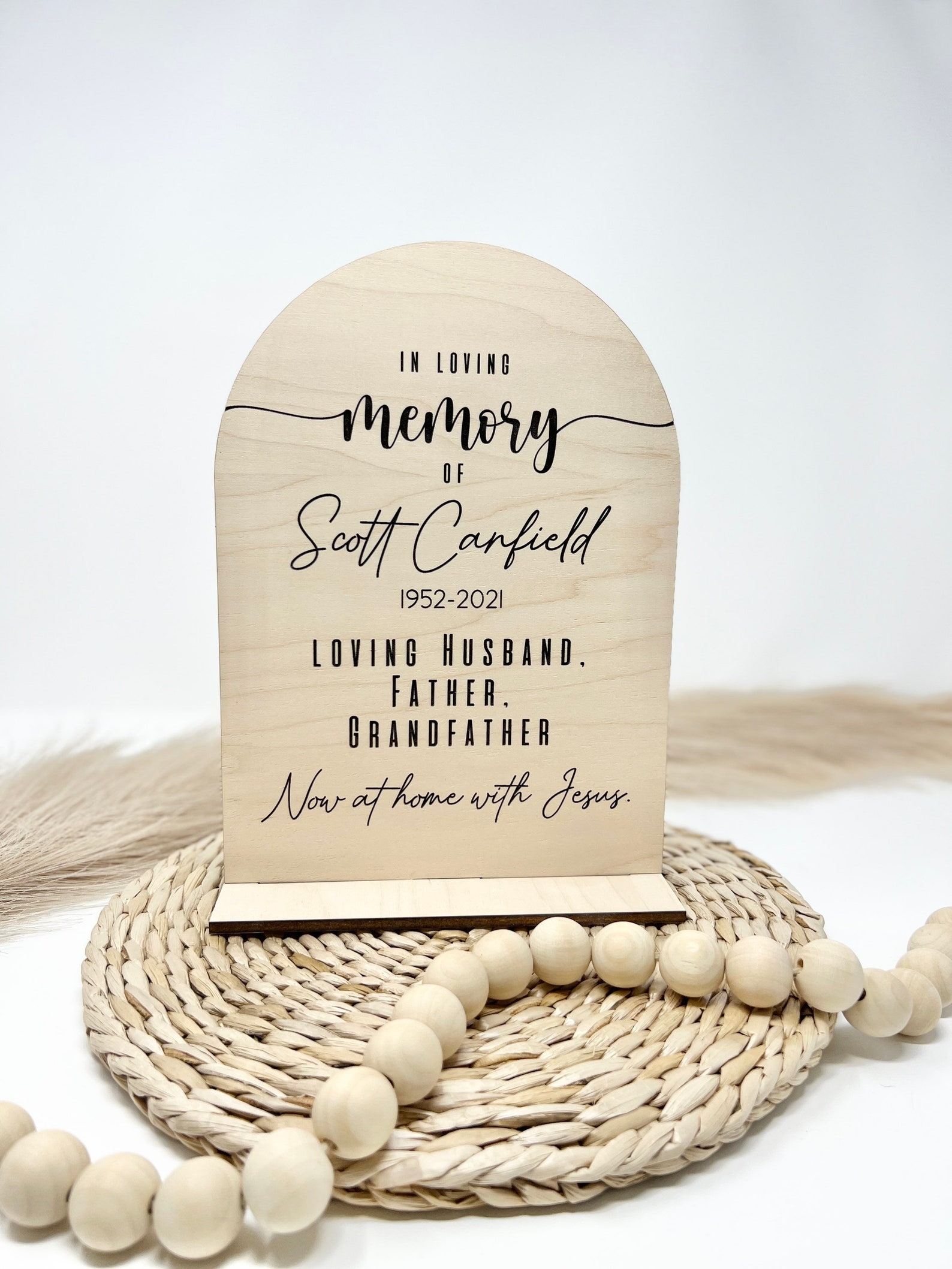 In Loving Memory Sign for Funeral in Memory of Wood Table Etsy