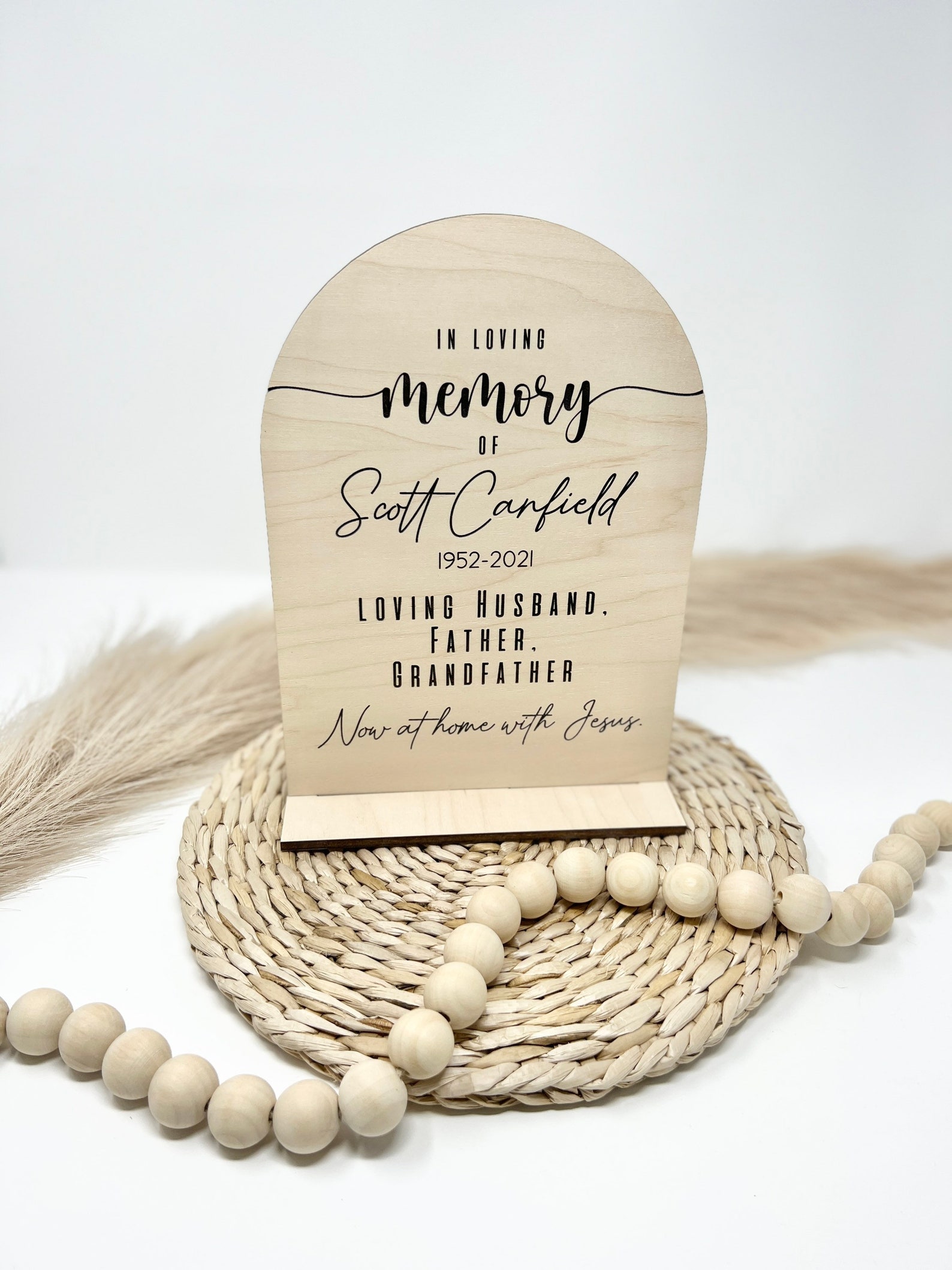 In Loving Memory Sign for Funeral in Memory of Wood Table Etsy