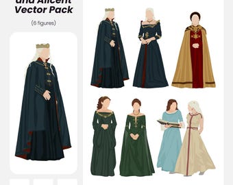 Rhaenyra & Alicent Vector Art: House of the Dragon Illustrations (AI, PNG, EPS)