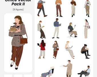 Office People Vector Pack: 15 Human Figures (AI, PNG, EPS)