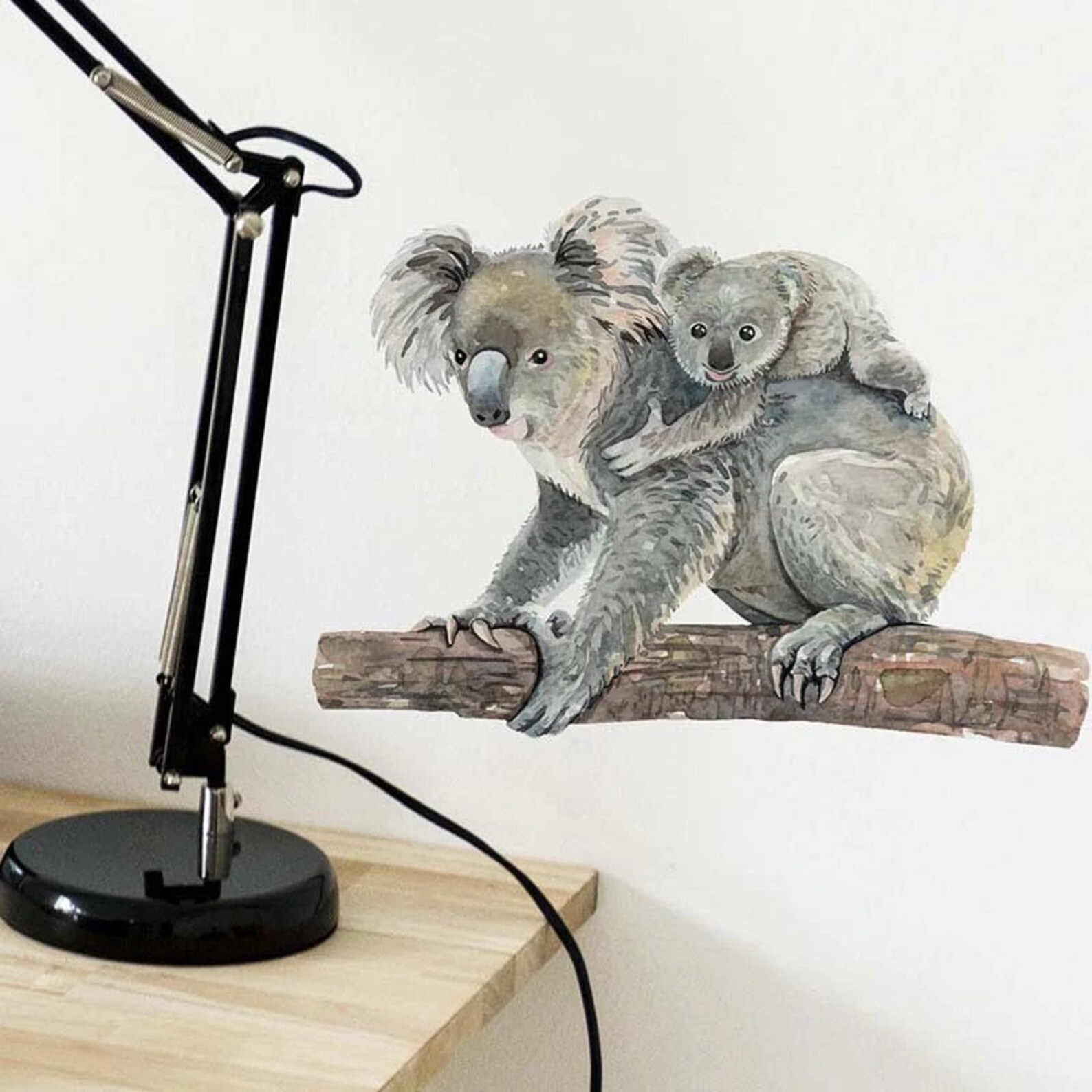 Koala Bear Modern Wall Sticker Cute Art Wall Tropical Bedroom Etsy