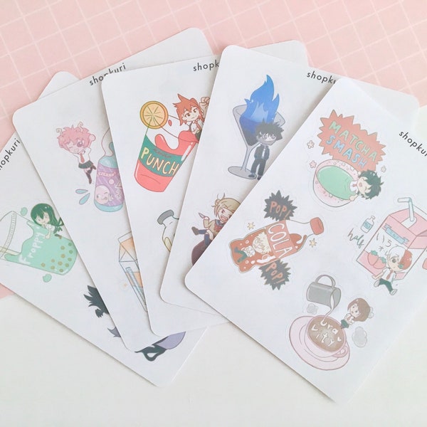 Hoja de pegatinas de My Hero Academia