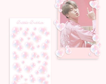 kawaii bubble stickers⎜kpop, stickers, aesthetic,