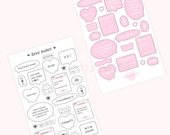 kawaii speech bubble stickers⎜kpop, stickers, aesthetic,
