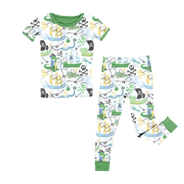 Reptile Pirate PJ's | Kid's Snug Fit Pajamas | CPSC Compliant