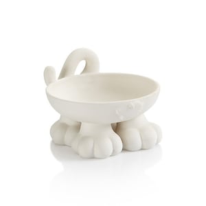 SALE Paint your own 2100 Cat Bowl 5.25D x 4H ceramic pottery bisque, unpainted, unpainted pottery, paint your own