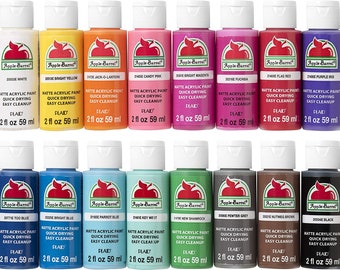 No kiln required pottery paint Acrylic Paint Set (2-Ounce), Best Colors Count, 32 Fl Oz (Pack of 16)-FAST FREE SHIPPING