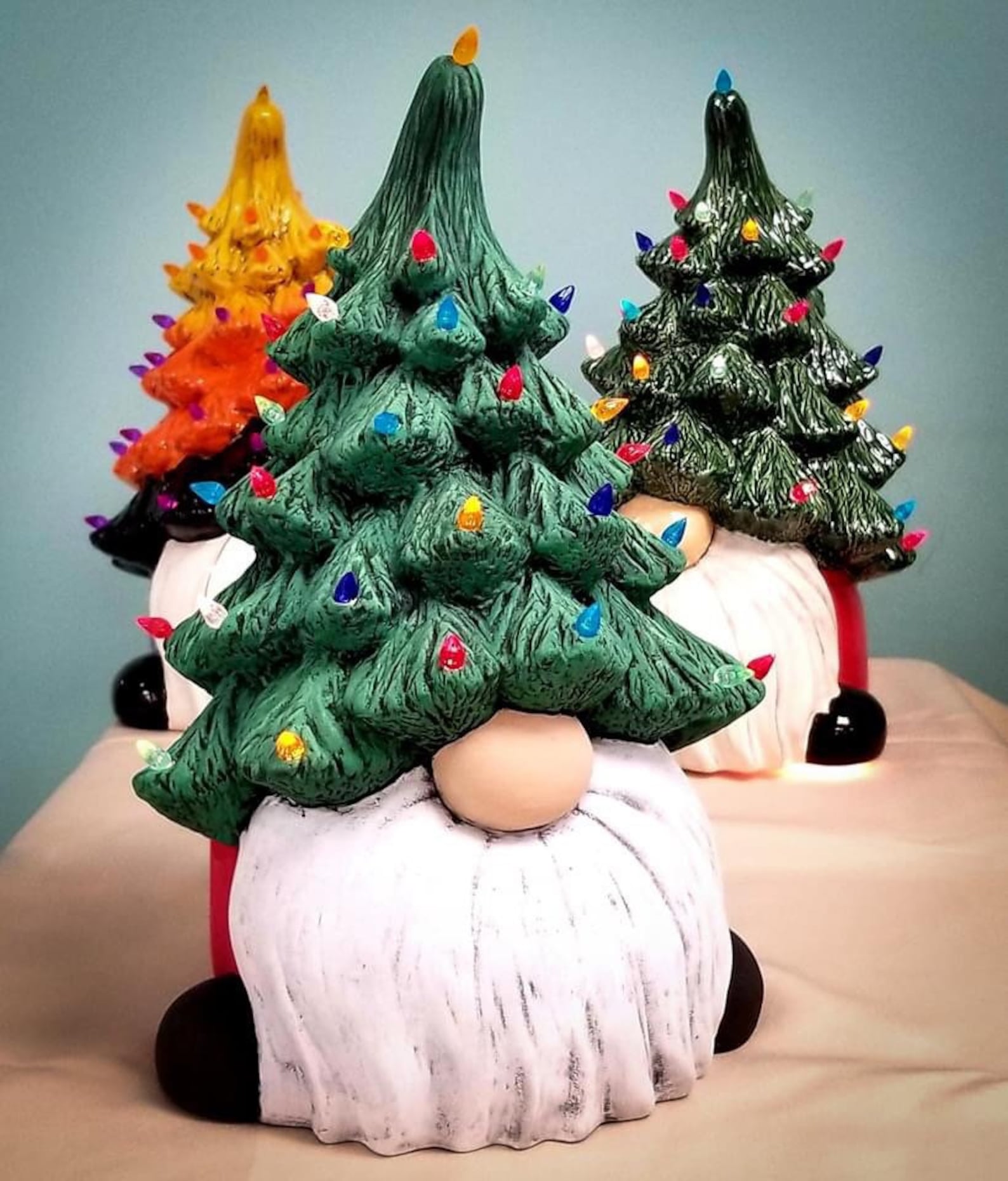 SALE Paint Your Own 13.5 Christmas Tree Gnome Ceramic Etsy