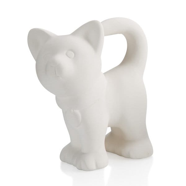 READY TO SHIP Adorable 7244 Cat 4.5H  paint your own pottery, paint party, art party, unpainted ceramic