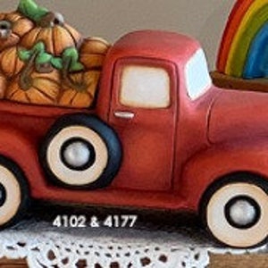 SALE Paint your own 4177 Pumpkins for Pickup, 4 truck options, ceramic pottery bisque, unpainted ceramic, unpainted pottery