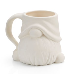 SALE Paint your own 4226 Gnome Mug 4.25Hx5.25W 20oz. ceramic pottery, unpainted ceramic, unpainted pottery, paint your own pottery