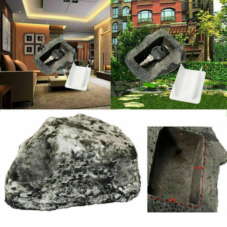 Stone Garden Rock Hide a Key Diversion Safe Hidden Home Security