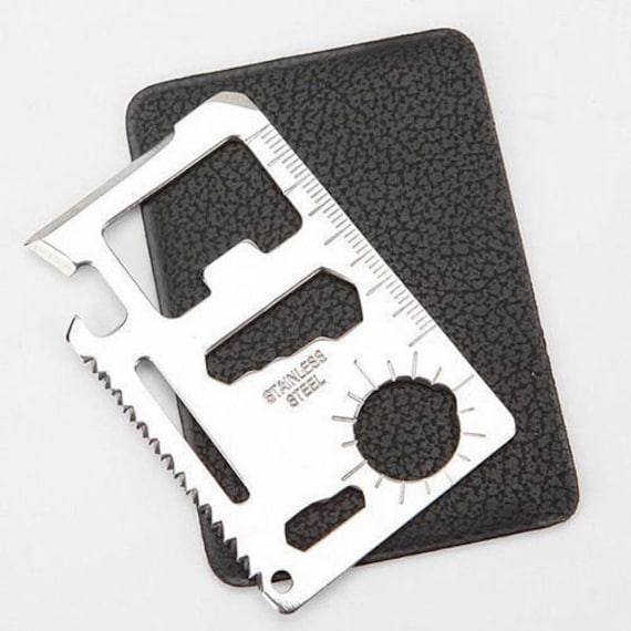 Multipurpose 11 in 1 Stainless Steel Pocket Tool Credit Card Survival Tool