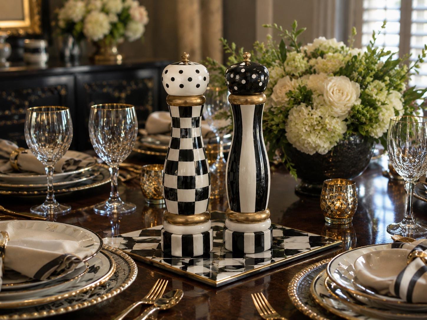 Black and White Mackenzie Childs Inspired - Etsy