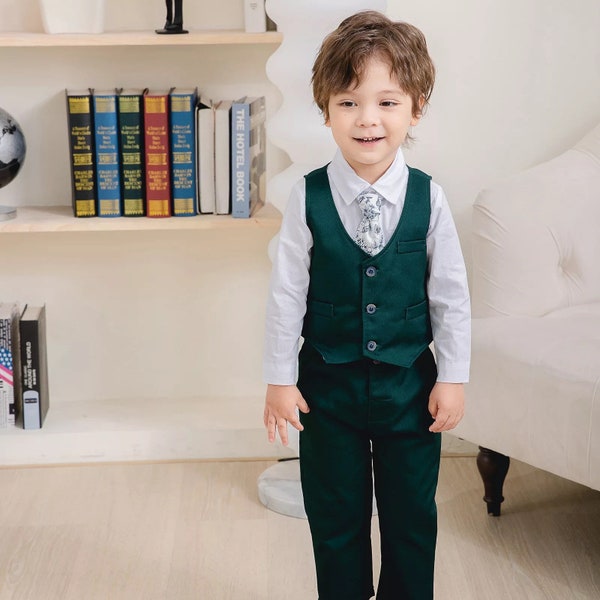 Boys Green Suit Etsy