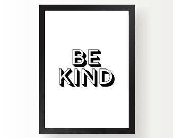 Be Kind Wall Art (stampa digitale)