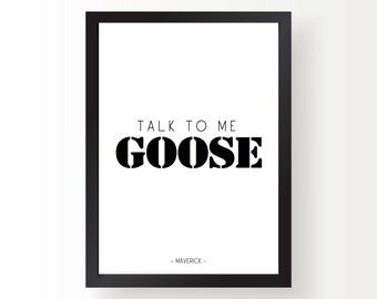 Citazione del film Top Gun (stampa digitale) - Parla con me, Goose - Maverick