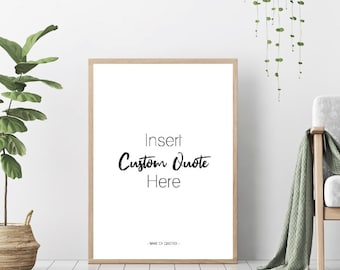 Stampa digitale personalizzata - Citazione TV o film a tua scelta