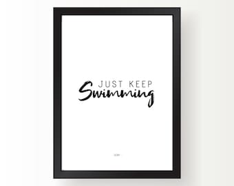 Citazione del film Alla ricerca di Nemo (stampa digitale) - Continua a nuotare - Dory