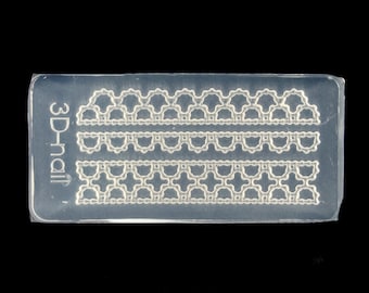 Miniature Nail Art Decorative Lace Silicone Mold, Resin Casting Mold For UV Resin, Embellishment Epoxy Nail Art Crafts, Kawaii Deco Mold