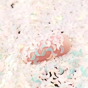 White Opal Flash Iridescent Moon Glitter, Resin Supplies Glitter, Epoxy UV Resin Embellishment, Slime Supply Nail Art, Home DIY Decor Supply