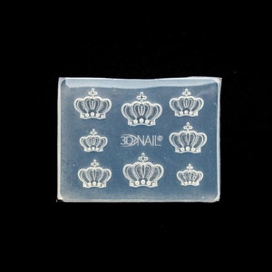 Miniature Nail Art Crown Silicone Mold, Resin Casting Mold For UV Resin, Embellishment Epoxy Nail Art Crafts, Kawaii Princess Royalty Mold