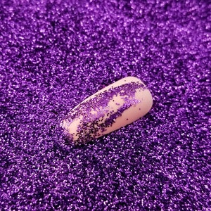 Micro Fine Purple Hexagon Opaque Glitter, Crafting Podwer Glitter Powder, Epoxy UV Resin Embellishment, Polymer Supply, Nail Art