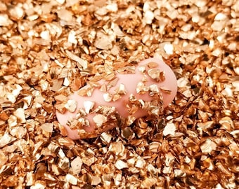 Small Warm Gold Irregular Shape Glass Crushed Chips, 2-4mm Resin Supplies for Resin Embellishment, Epoxy UV Deco Art, Resin Chip fillings