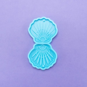40mm Seashell Earring Charm Set Silicone Mold, Resin Casting Mold, Epoxy Keychain Jewelry, Deco Mold, Sea Shell Pendant Mold, Crafting mold