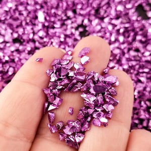 Purple Irregular Shape Glass Crushed Chips, 3-7mm Resin Supplies for Resin Embellishment, Slime Supplies Art Deco, Resin fillings