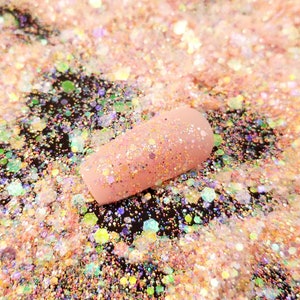 Micro Fine Opal Pink Dream Dust Mixed Hex Iridescent Glitter, Resin Supplies Glitter, Epoxy UV Resin Embellishment, Slime Supply, Nail Art