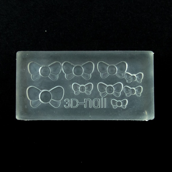 Miniature Nail Art Bow Cab Silicone Mold, Resin Casting Mold For UV Resin, Embellishment Epoxy Nail Art Crafts, Decoden Crafting