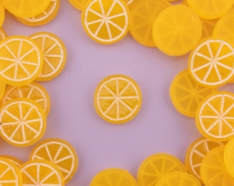 10 petits cabochons de tranche d'orange, cabochons de fruits en résine, morceaux de shaker d'embellissement de moule, breloques d'art d'ongle, fruits miniatures de maison de poupée