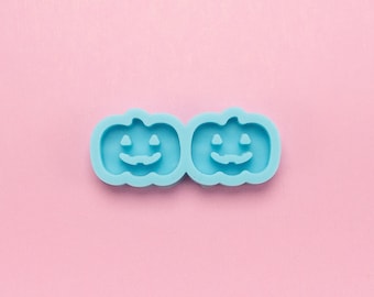 Tiny Pumpkin Mold, Miniature Earring Stud Cabochon Silicone Mold, Resin Casting Mold, Embellishment Epoxy Nail Art, Spooky Halloween Cab