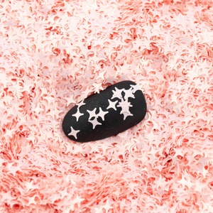 2.5mm Satin Pearl Baby Pink Star Glitter, Resin Supplies Kawaii Decoden Glitter, Shaker Filler, Slime Supplies, Nail Art Glitter, Crafts