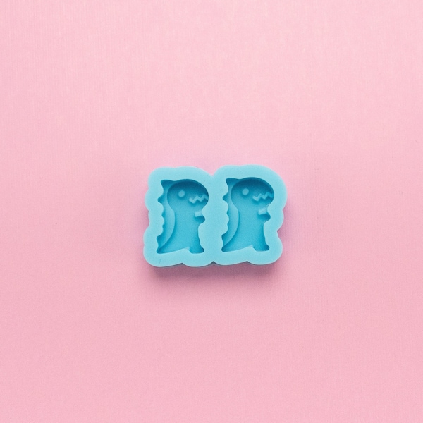 Molde de cabujón de dinosaurio pequeño, molde de silicona para aretes en miniatura, molde de resina, decoración de uñas epoxi, molde de T-rex