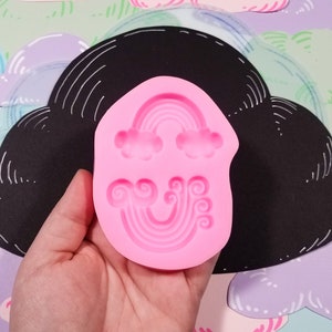 Mixed Rainbow Silicone Cabochon Mold, Springtime Resin Casting Mold For UV Resin, Embellishment Epoxy Nail Art Crafts, Food Grade Mold