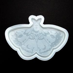 120mm Kawaii Moth Tray Coaster Cabochon Silicone Mold, Casting Mold For UV Resin, Embellishment Epoxy Craft, Decoden Spooky Halloween Mold