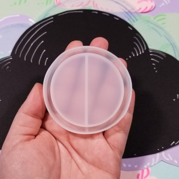 65mm Circle Shaker Silicone Mold, Round Casting Mold For UV Resin, Epoxy Embellishment Jewelry Kawaii, Quicksand Mold, DIY Decoden Crafting